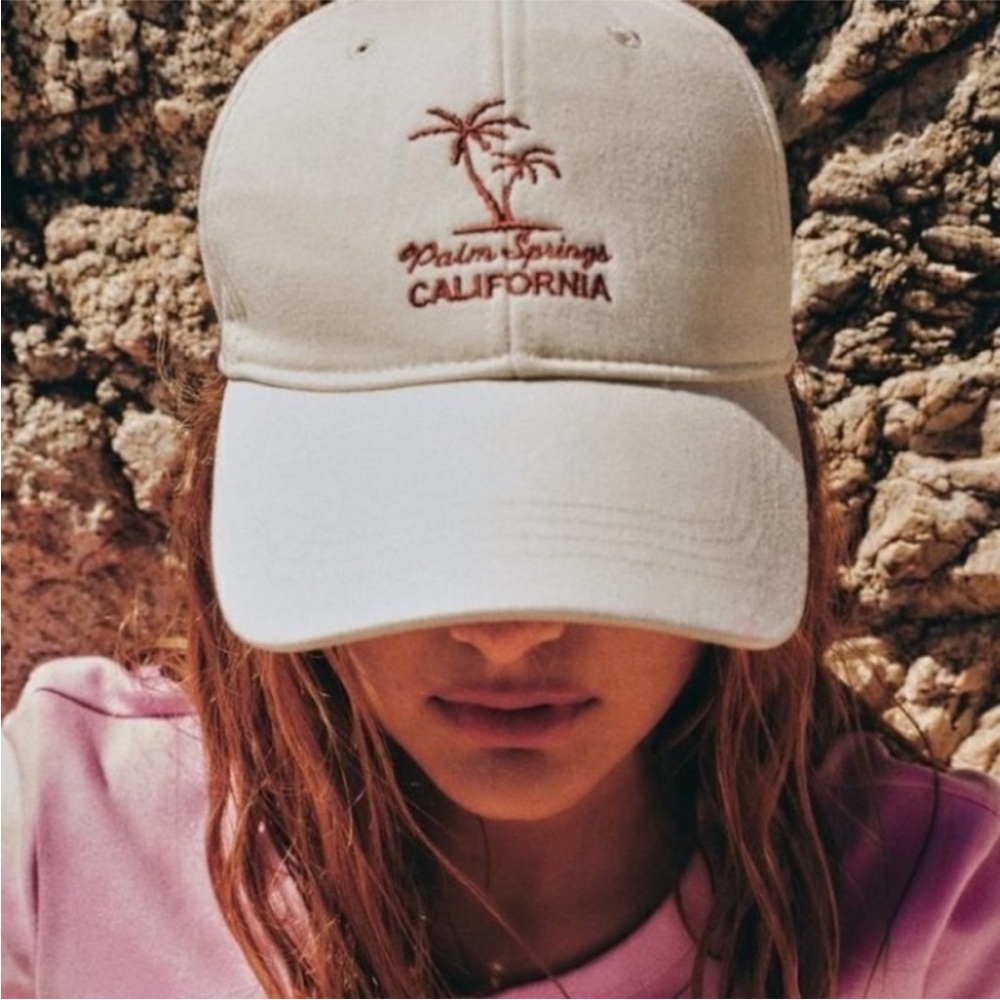 Nwt Zara Cap Embroidered Text Twill Cap